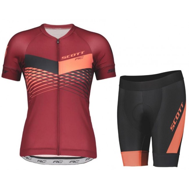 Scott RC PRO Damen Damen Set Fahrradbekleidung Radtrikoten+Kurz Radhose black/camellia pink QF6WD