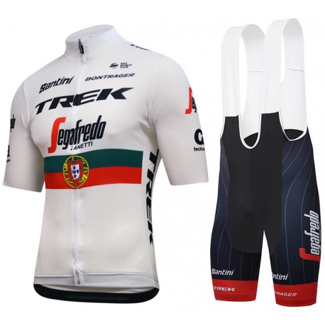 Trek-Segafredo Portuguese Champion 2018 Fahrradbekleidung Radtrikot Satz Kurzarm+Kurz Trägerhose 1T9N6