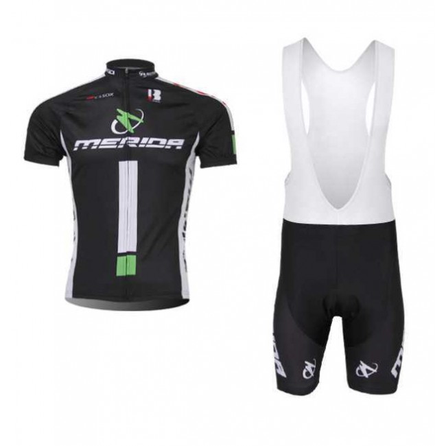 Merida 2014 Fahrradbekleidung Radteamtrikot Kurzarm+Kurz Radhose Kaufen Schwarz weiß 3UM32