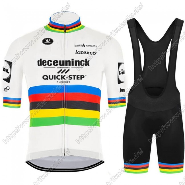 Deceuninck quick step 2021 UCI World Champion Fahrradbekleidung Radteamtrikot Kurzarm+Kurz Radhose Kaufen FEWOD