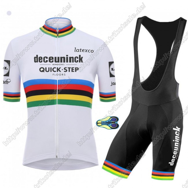 Deceuninck quick step 2021 UCI World Champion Fahrradbekleidung Radteamtrikot Kurzarm+Kurz Radhose Kaufen LMBDY