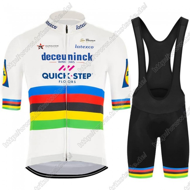 Deceuninck quick step 2021 UCI World Champion Fahrradbekleidung Radteamtrikot Kurzarm+Kurz Radhose Kaufen MJFUT