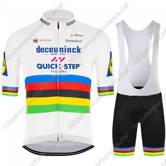 Deceuninck quick step 2021 UCI World Champion Fahrradbekleidung Radteamtrikot Kurzarm+Kurz Radhose Kaufen KUXGF