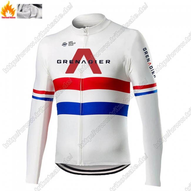 Team INEOS Grenadier 2021 Fahrradbekleidung Radtrikot Langarm Winter Thermal Fleece LNUTS