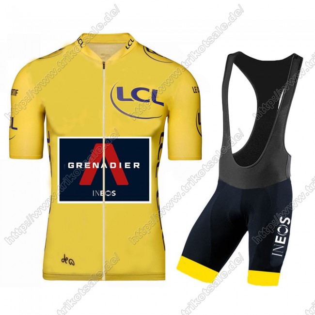 Team INEOS Grenadier 2021 Tour De France Yelllow Fahrradbekleidung Radteamtrikot Kurzarm+Kurz Radhose Kaufen MRXXR