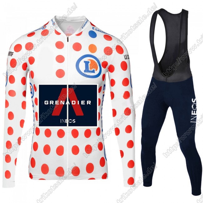 Team INEOS Grenadier Tour De France 2021 Herren Fahrradbekleidung Radtrikot Langarm+Lang Trägerhose FMUHK