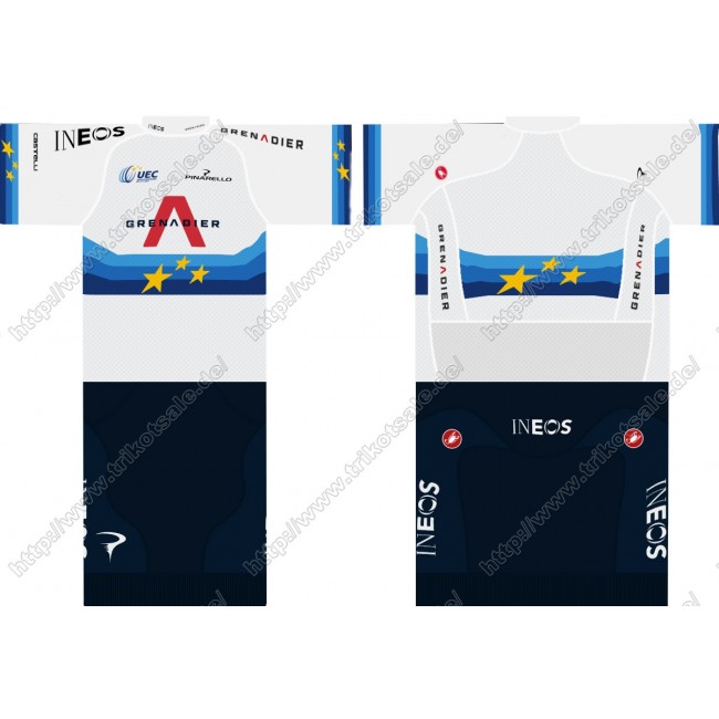 Team INEOS Grenadier 2021 UCI World Champion Fahrradbekleidung Satz Fahrradtrikot Kurzarm Trikot Und Kurz Radhose TJQEH