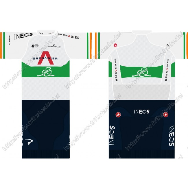 Team INEOS Grenadier 2021 UCI World Champion Fahrradbekleidung Satz Fahrradtrikot Kurzarm Trikot Und Kurz Radhose MGCMN