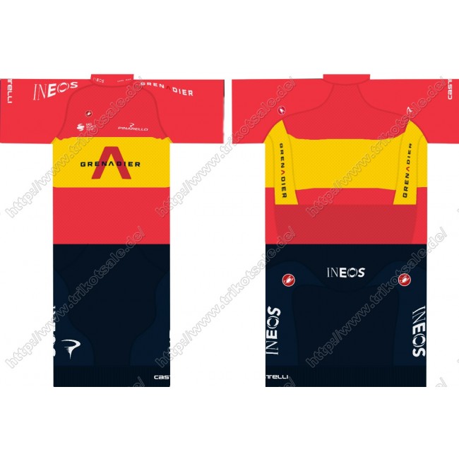 Team INEOS Grenadier 2021 UCI World Champion Fahrradbekleidung Satz Fahrradtrikot Kurzarm Trikot Und Kurz Radhose ZYYSI