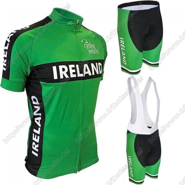 Ireland 2021 Fahrradbekleidung Radteamtrikot Kurzarm+Kurz Radhose Kaufen GJNSL