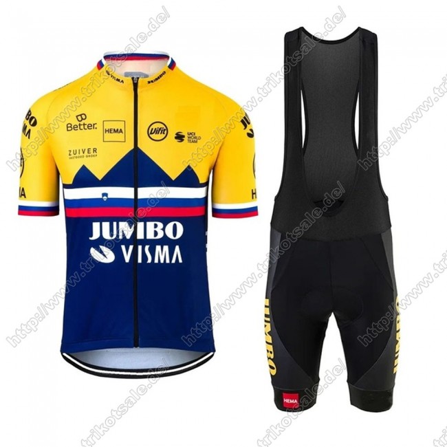 Jumbo Visma 2021 SLOVAKIAN Fahrradbekleidung Radteamtrikot Kurzarm+Kurz Radhose Kaufen CALHR