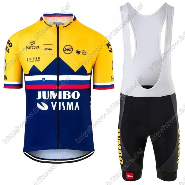 Jumbo Visma 2021 SLOVAKIAN Fahrradbekleidung Radteamtrikot Kurzarm+Kurz Radhose Kaufen WEZFM