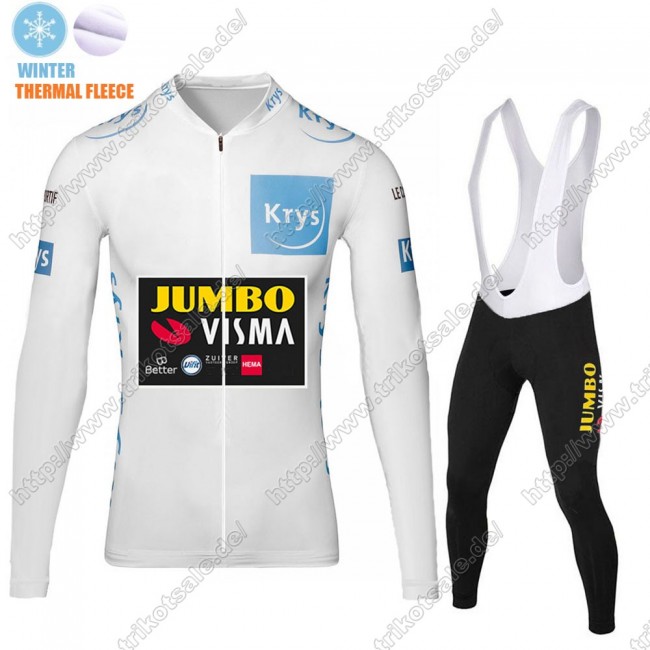 Winter Thermal Fleece Jumbo Visma 2021 Tour De France Fahrradbekleidung Radtrikot Langarm+Lang Trägerhose YFYIU