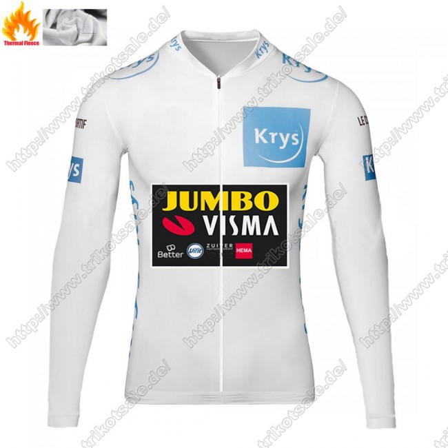 Winter Thermal Fleece Jumbo Visma 2021 Tour De France Fahrradbekleidung Radtrikot Langarm ECETN