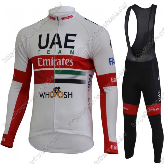 UAE EMIRATES Pro Team 2021 Fahrradbekleidung Radtrikot Langarm+Lang Trägerhose ZBXXQ