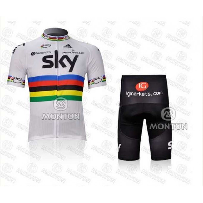 2012 SKY UCI Teams Radbekleidung Radtrikot Kurzarm und Fahrradhosen Kurz ZZ7LD