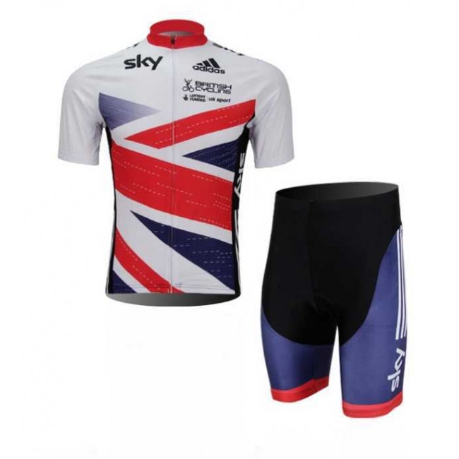 Goedkoop Sky British Radbekleidung Radtrikot Kurzarm und Fahrradhosen Kurz 376K2