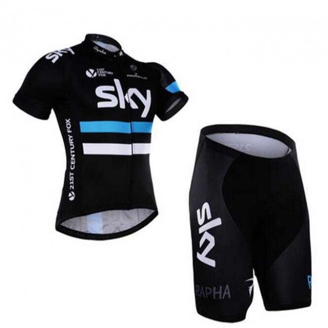 2016 SKY Rapha Fahrradbekleidung Radtrikot Kurzarm+Kurz Radhose blau Schwarz weiß 5ZSN5