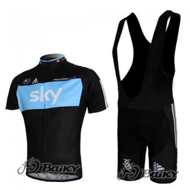 SKY Pro Team Fahrradbekleidung Radteamtrikot Kurzarm+Kurz Radhose Kaufen Schwarz blau 97WR7