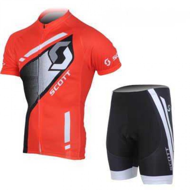 2013 Scott Racing Radbekleidung Radtrikot Kurzarm und Fahrradhosen Kurzje Rot Schwarz GCBPP