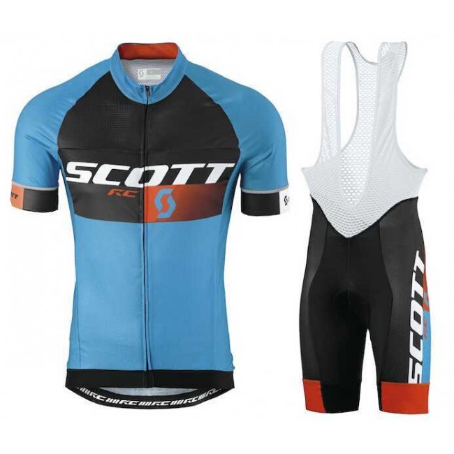 2015 Scott RC Pro Schwarz-blau Fahrradbekleidung Radteamtrikot Kurzarm+Kurz Radhose Kaufen EL4N0