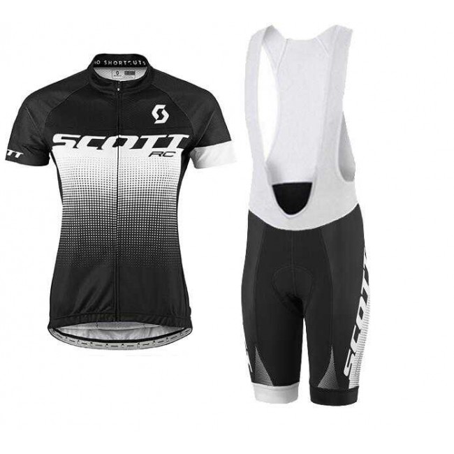 2016-2017 Scott Fahrradbekleidung Radteamtrikot Kurzarm+Kurz Radhose Kaufen Schwarz Damen EMHQ7