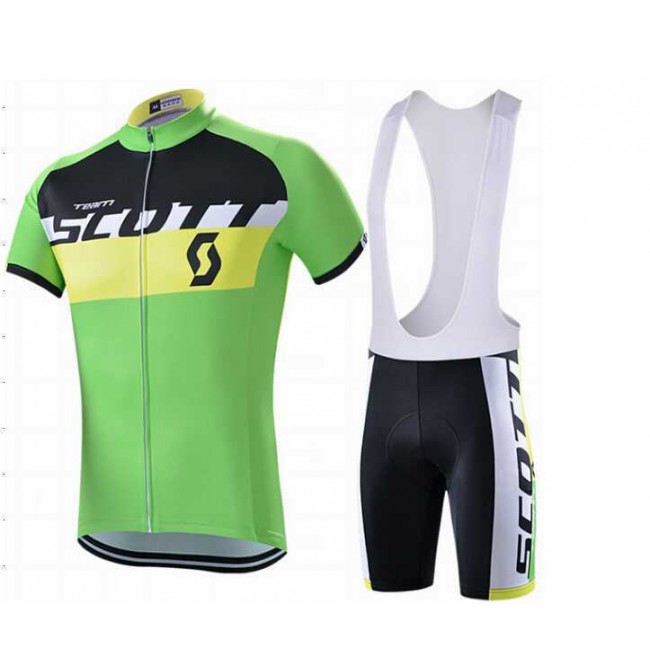 2015 Scott RC Fahrradbekleidung Radteamtrikot Kurzarm+Kurz Radhose Kaufen grün VLAYI