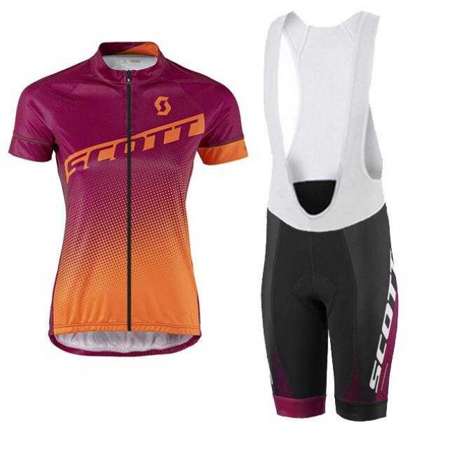 2016-2017 Scott Fahrradbekleidung Radteamtrikot Kurzarm+Kurz Radhose Kaufen oranje Damen OWGLH