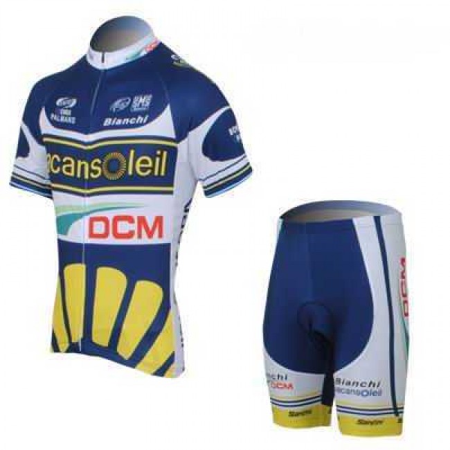 2013 Vacansoleil-DCM Pro Team Radbekleidung Radtrikot Kurzarm und Fahrradhosen Kurzje blau LW6ZN