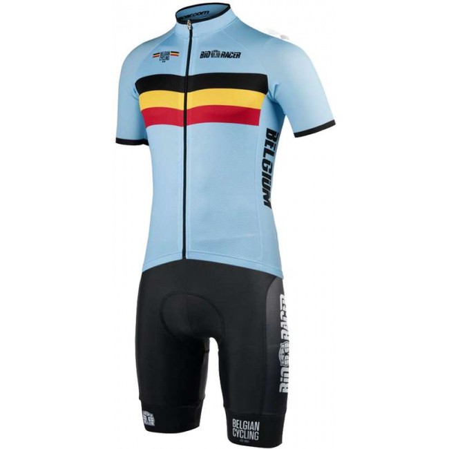 BELGIEN 2020 Fahrradbekleidung Set Radtrikot Kurzarm+Radhose Kurzarm-BioRacer Radsport-National-Team