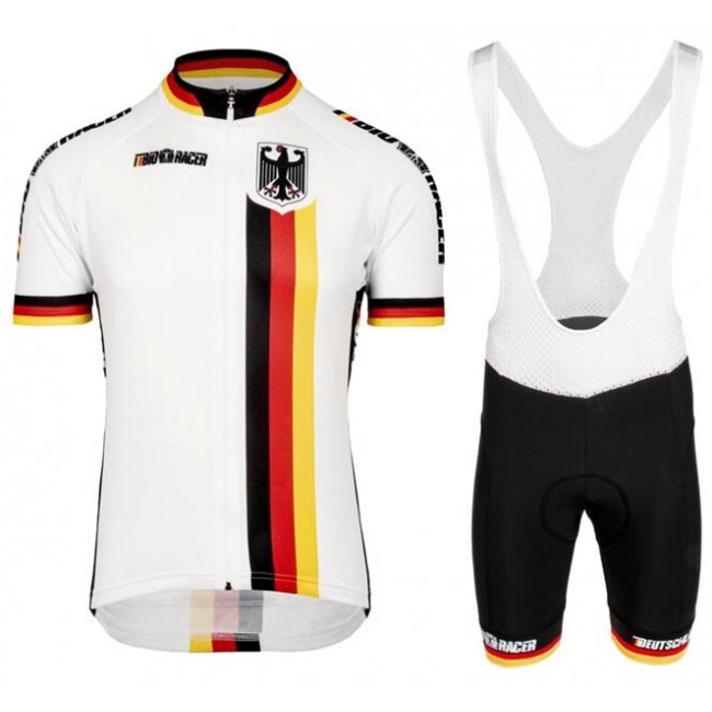 DEUTSCHLAND BDR 2020 Fahrradbekleidung Set Radtrikot kurzarm+Trägerhose-BioRacer Radsport-National-Team