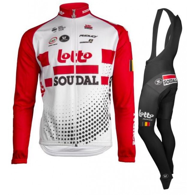 Lotto Soudal 2019 Fahrradbekleidung Set Langarmtrikot+Lange Trägerhose 862MT