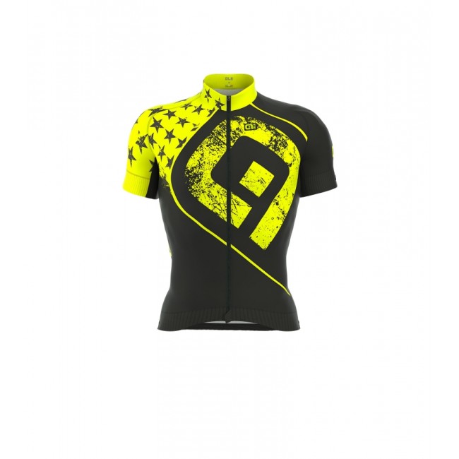 ALE PRR STARS Fahrradbekleidung Radtrikot fluo gelb 33K96