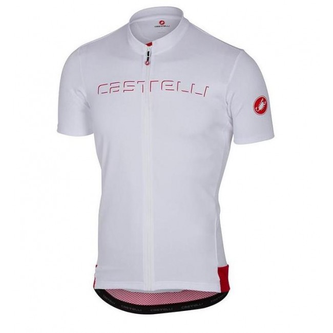 2017 Castelli Radtrikot Kurzarm Sprot weiß mouw 728GQ