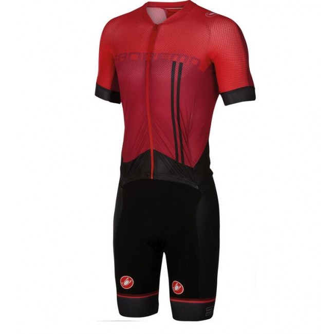 2016 Castelli Sanremo 3.2 Radteam Fahrradtrikot Rot Schwarz DSVJY