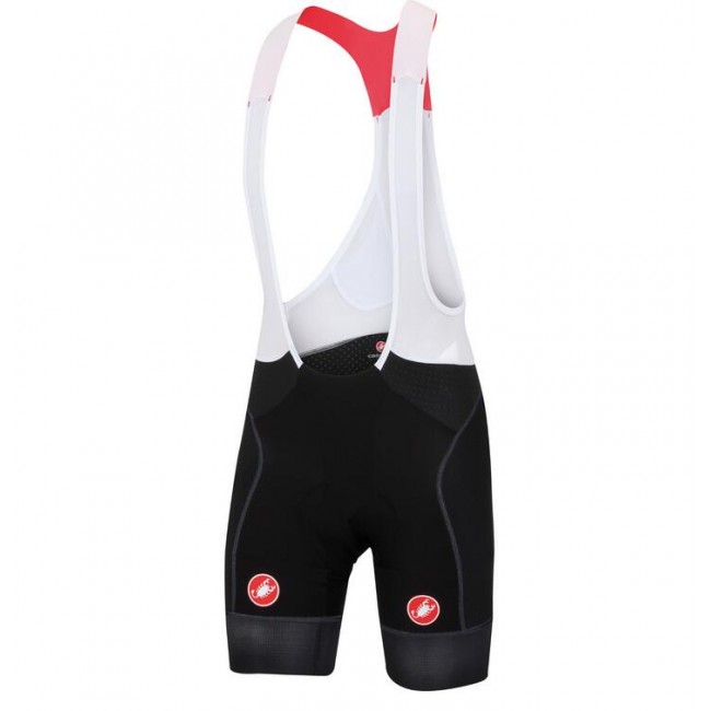 2016 Castelli Free Aero Race Kurz Trägerhose Schwarz Rot ERD6P