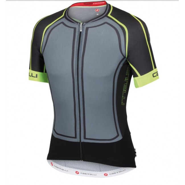 2016 Castelli Aero Fahrradbekleidung Radtrikot blau Schwarz 3FV3Z