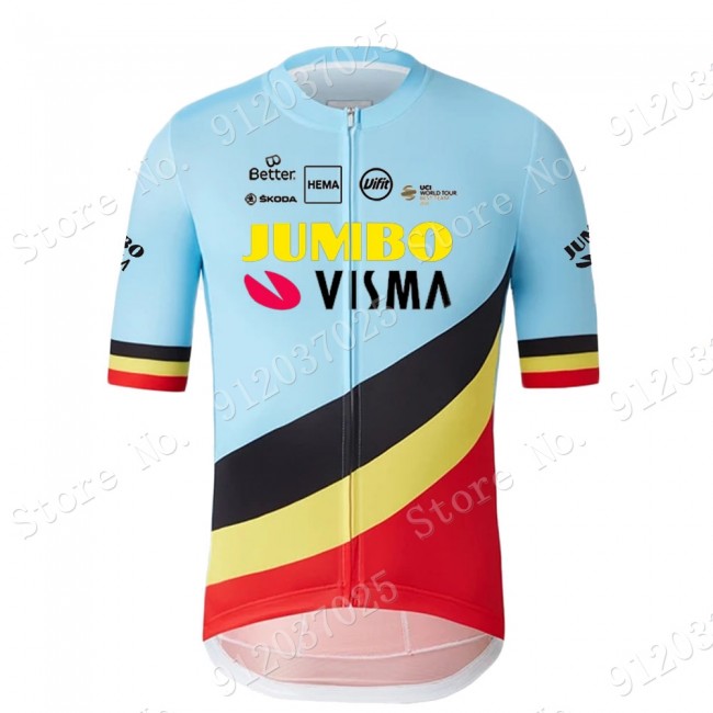 Jumbo Visma Belgium Blue 2021 Team Fahrradtrikot Radsport 5jm4ib