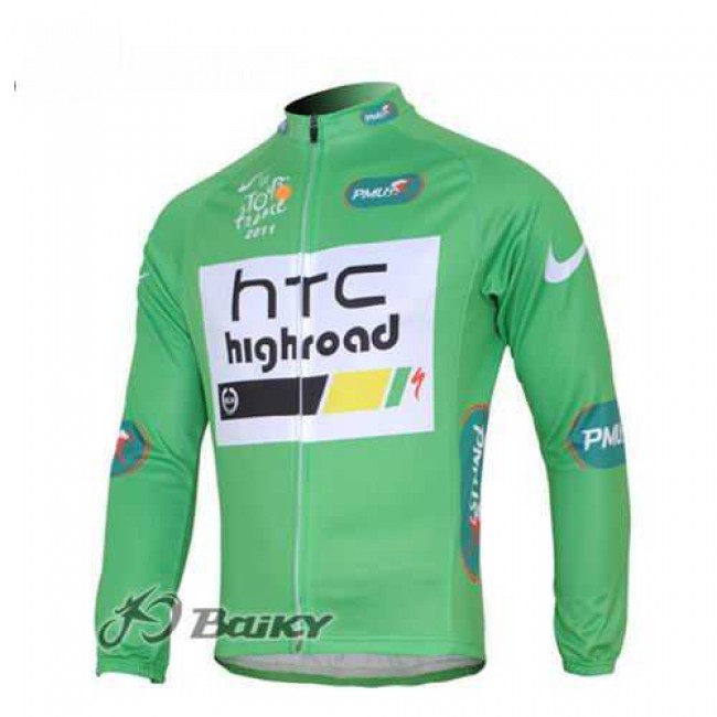 HTC-Highroad Pro Team Radtrikot Langarm grün 6Y8CL