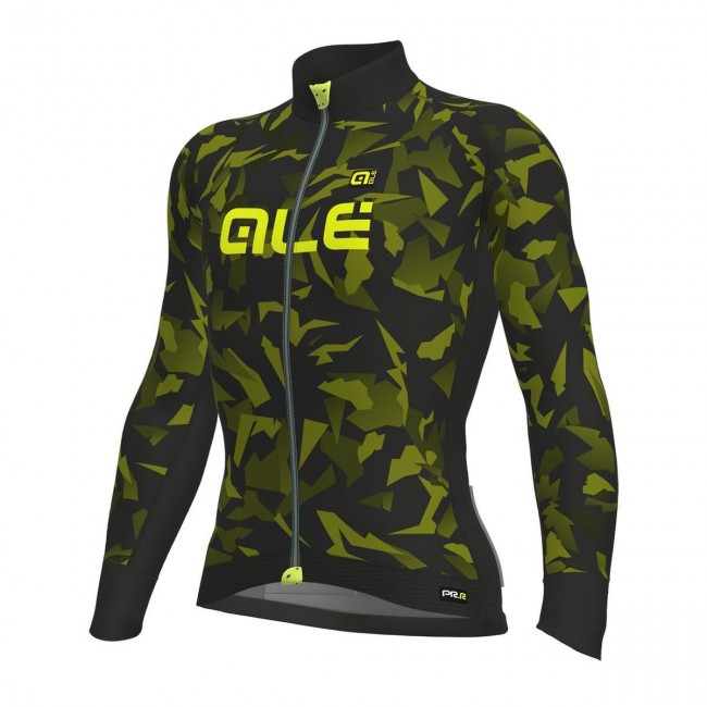 Ale PRR Glass-gelb Fahrradbekleidung Radtrikot Langarm 5Y0CY