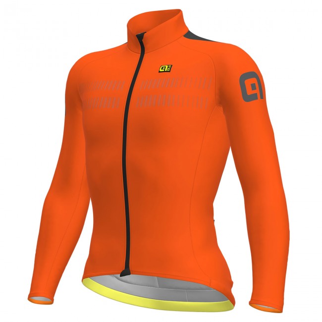 Ale Clima 2.0 Warm Air-oranje Fahrradbekleidung Radtrikot Langarm 2B4PK