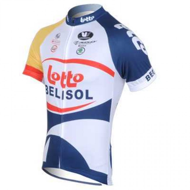 2013 Lotto Belison outlet Fahrradtrikot Radsport weiß blau EK33R