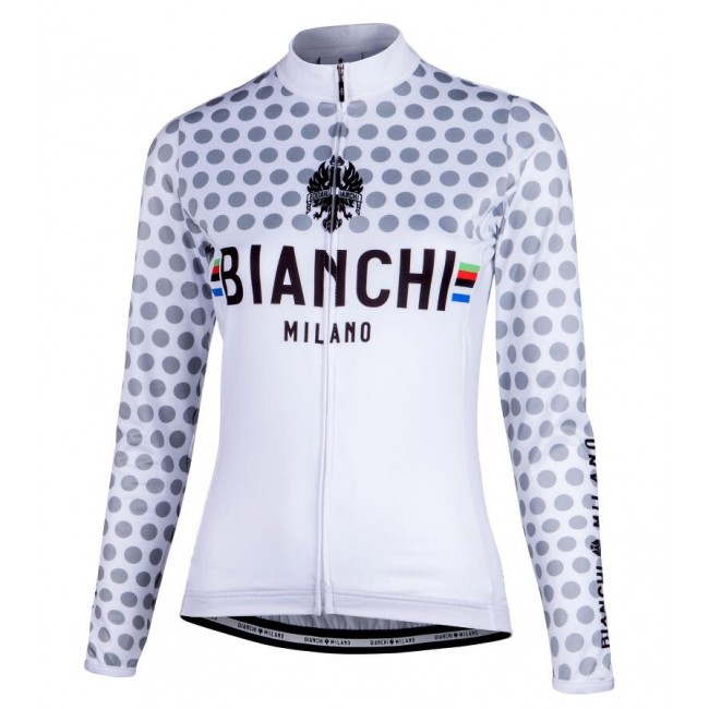 BIANCHI MILANO TERMENO Damen weiß Fahrradbekleidung Radtrikot Langarm 9X358