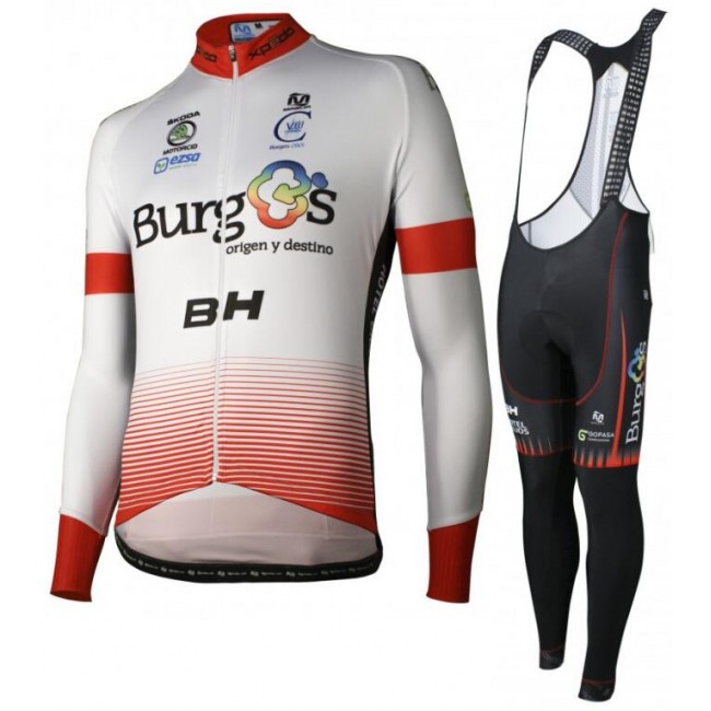 Burgos BH Pro Team 2018 Fahrradbekleidung Set Langarmtrikot+Lange Trägerhose 1V5L9