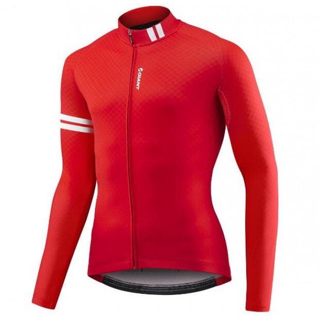 Giant Podium Fahrradbekleidung Radtrikot Langarm red/white EL1W5