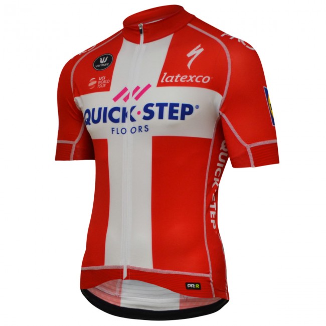 Quick Step Floors PRR 2018-Champion Denmark Fahrradbekleidung Radtrikot 5ROXW