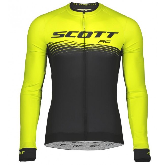 SCOTT RC PRO Fahrradbekleidung Radtrikot Langarm sulphur yellow/black GW65A