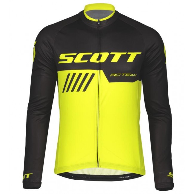 Scott RC TEAM 10 Fahrradbekleidung Radtrikot Langarm black/sulphur yellow HRXCK