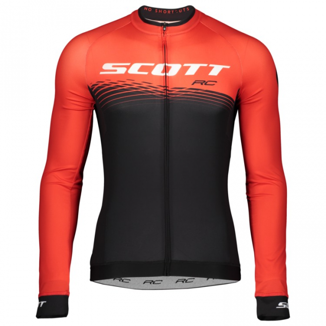 SCOTT RC PRO Fahrradbekleidung Radtrikot Langarm fiery red/black EZAGG