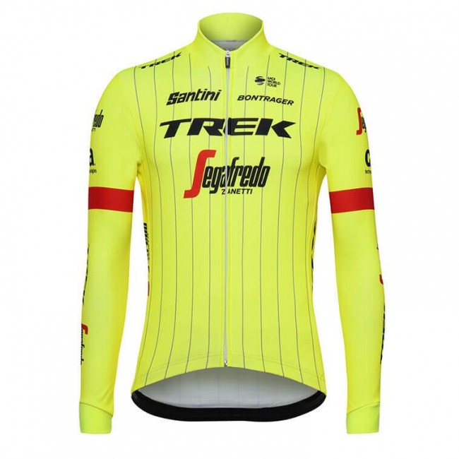 Trek Segafredo 2018 fluo gelb Fahrradbekleidung Radtrikot Langarm 4EO1S